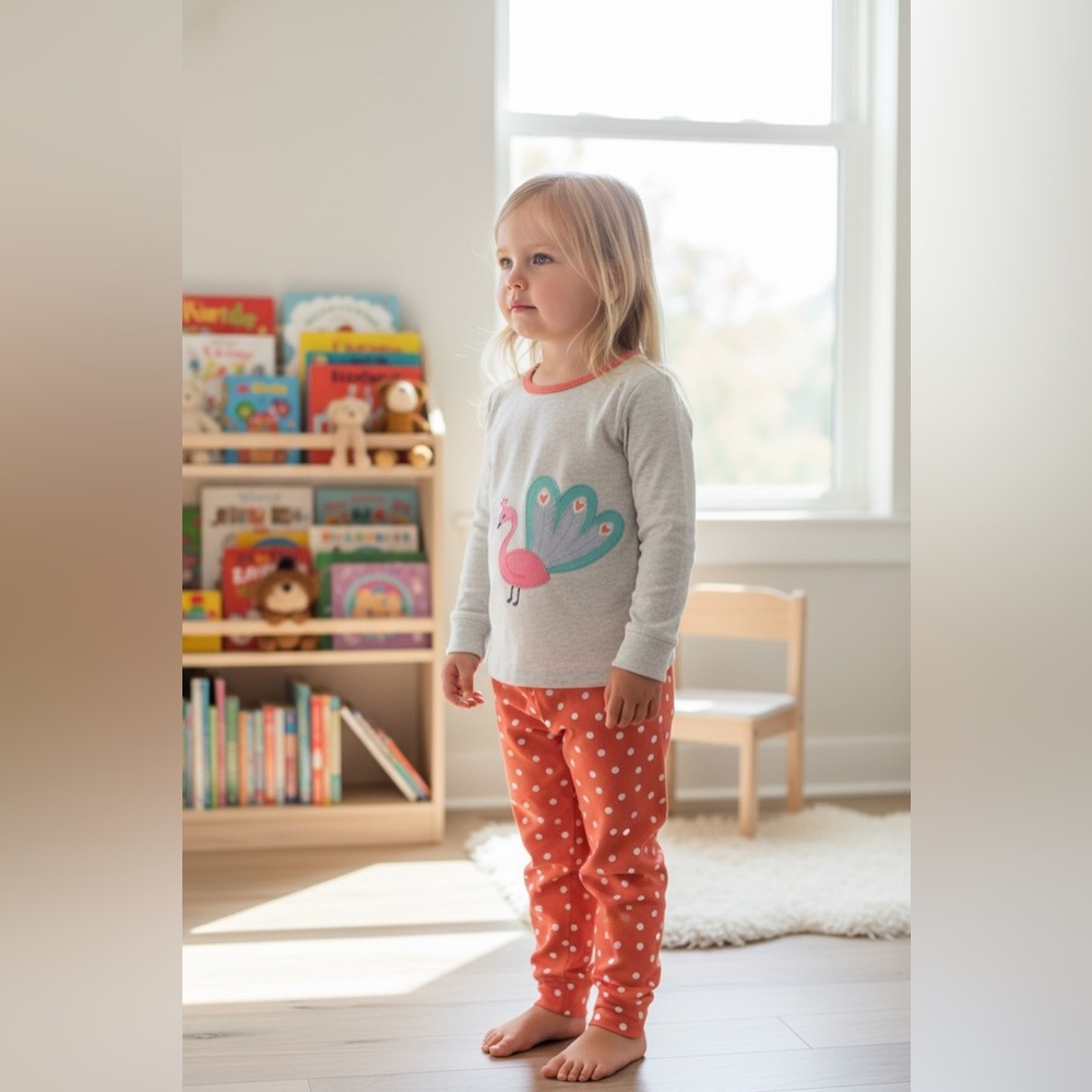 Carter's Gray and Pink Kids Pajamas Set